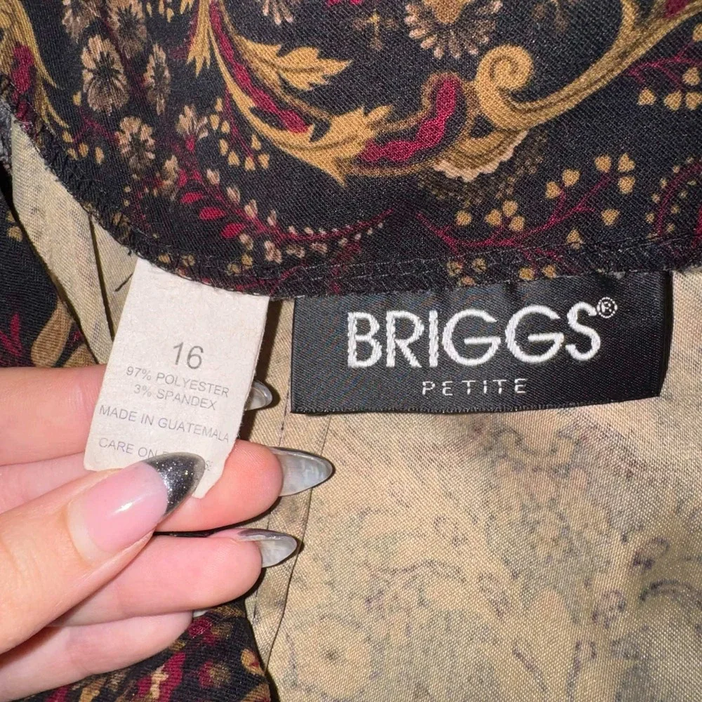 Briggs Midi Skirt Black Gold Damask Floral Boho Western Academia Earthy Fall 16